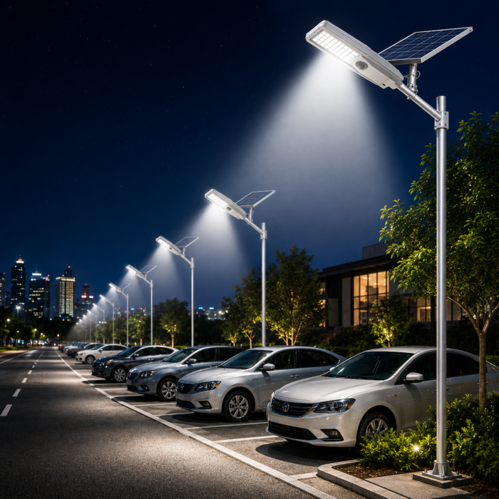 50W Solar Street Light with Motion Sensor & Remote Control